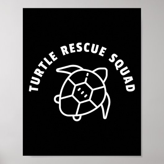 Schildpad Rescue Squad Quote - Zee Schildpad Graph Poster (Voorkant)