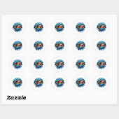 Schildpad - respecteer de lokale bevolking ronde sticker (Vel)