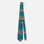 Schildpad Retro Kleurrijk Gepersonaliseerd Patroon Stropdas (Voorkant)