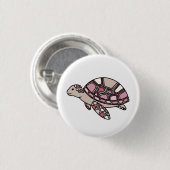 Schildpad Ronde Button 3,2 Cm (Voorkant /achterkant)