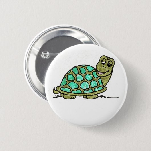 Schildpad Ronde Button 5,7 Cm (Voorkant /achterkant)