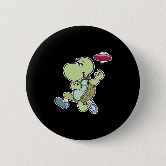 schildpad ronde button 5,7 cm (Voorkant)