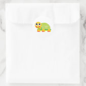 Schildpad Ronde Sticker (Tas)