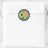 Schildpad Ronde Sticker (Tas)