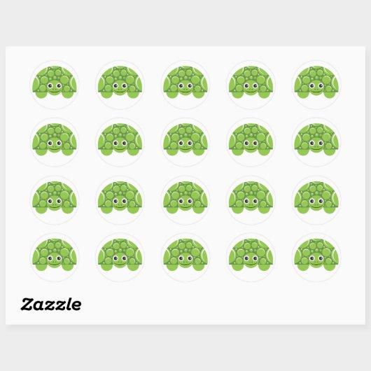Schildpad Ronde Sticker (Vel)