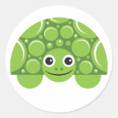 Schildpad Ronde Sticker (Voorkant)