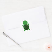 Schildpad Ronde Sticker (Envelop)