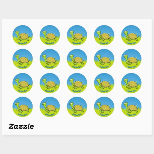 Schildpad Ronde Sticker (Vel)