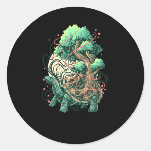 schildpad ronde sticker