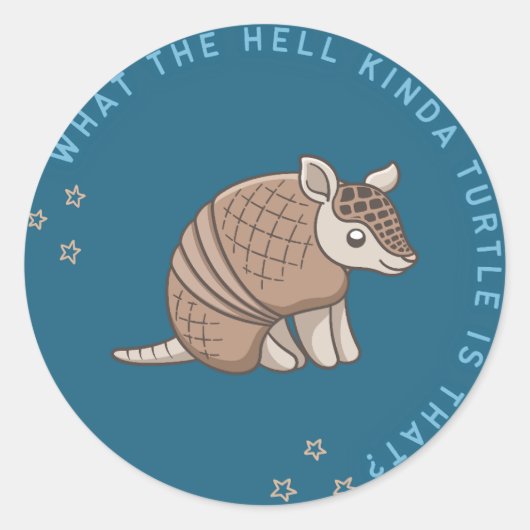 schildpad ronde sticker (Voorkant)