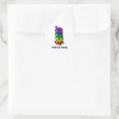 Schildpad Ronde Sticker (Tas)