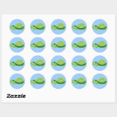 schildpad ronde sticker (Vel)