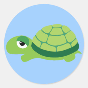 schildpad ronde sticker
