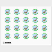 schildpad ronde sticker (Vel)