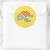 Schildpad Ronde Sticker (Tas)