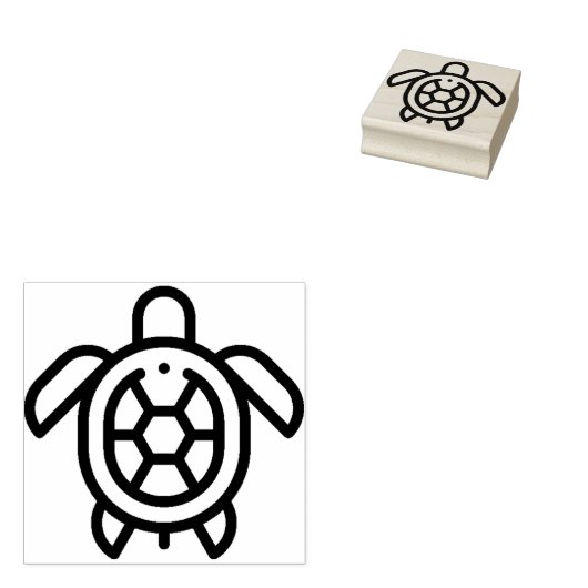 Schildpad Rubberstempel (Gestempeld)