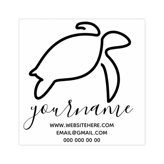 Schildpad Rubberstempel (Afrduk)