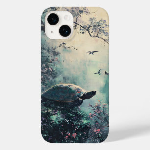 Schildpad rust bloesem Case-Mate iPhone 14 hoesje