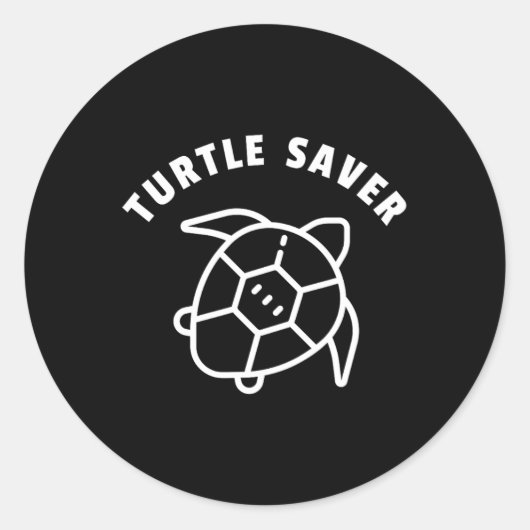 Schildpad Saver Quote - Zee Schildpad Graphic - An Ronde Sticker (Voorkant)