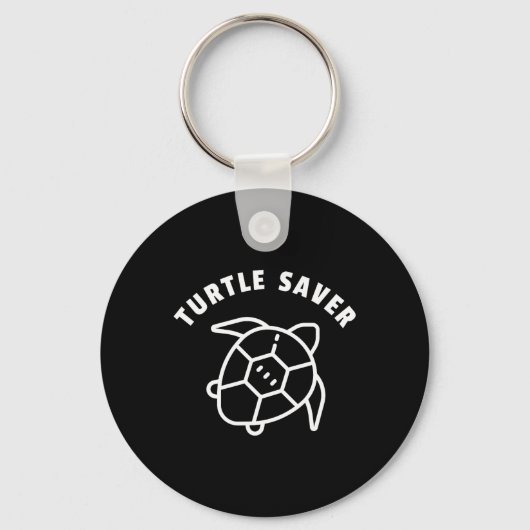 Schildpad Saver Quote - Zee Schildpad Graphic - An Sleutelhanger (Voorkant)