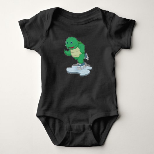 Schildpad Schaatsen IJs schaatsen Romper (Voorkant)