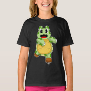 Schildpad Schaatsen IJs schaatsen T-shirt