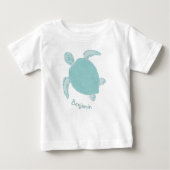 Schildpad Schattig Blauw Gepersonaliseerd (Voorkant)