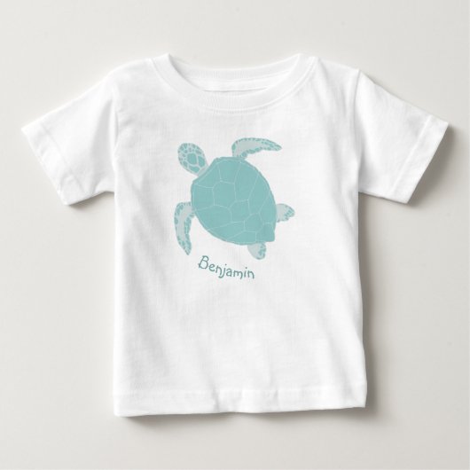 Schildpad Schattig Blauw Gepersonaliseerd (Voorkant)
