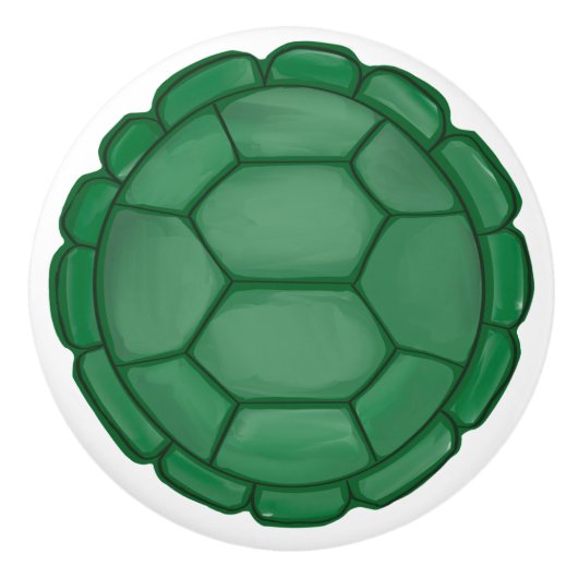Schildpad Schelp Jongens Kamer Sealife Dier Thema Keramische Knop (Voorkant)