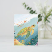 Schildpad Schilderen Briefkaart (Staand voorkant)