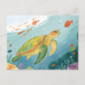 Schildpad Schilderen Briefkaart (Achterkant)