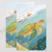 Schildpad schilderen briefpapier (Voorkant / Achterkant)