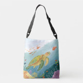 Schildpad schilderen crossbody tas (Achterkant)