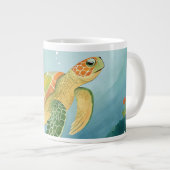 Schildpad schilderen grote koffiekop (Voorkant rechts)