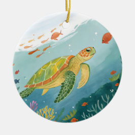 Schildpad schilderen keramisch ornament