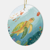 Schildpad schilderen keramisch ornament (Links)
