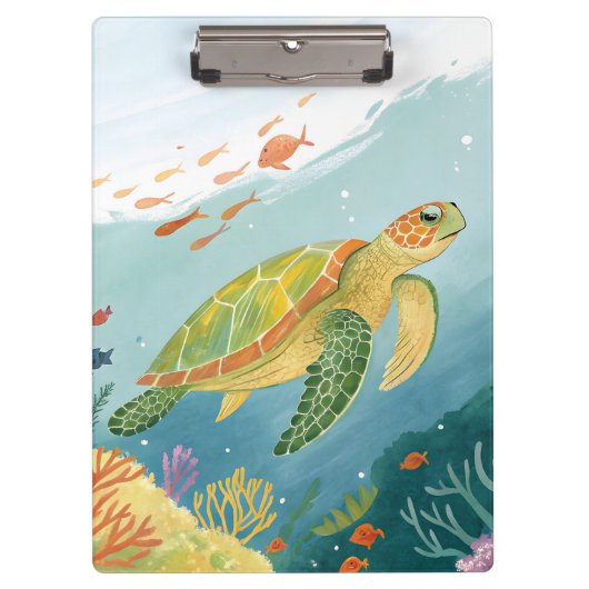 Schildpad Schilderen Klembord (Voorkant)