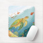 Schildpad Schilderen Muismat (Met muis)