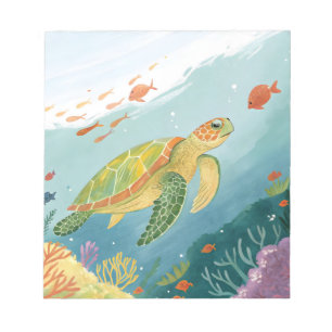 Schildpad schilderen notitieblok