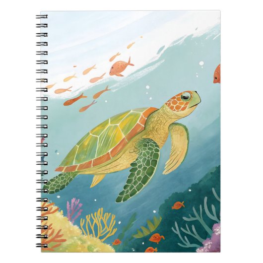 Schildpad schilderen notitieboek (Voorkant)