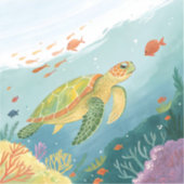 Schildpad schilderen sticker (Voorkant)