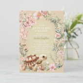 Schildpad Schildkpad Meisje Baby Shower Kaart (Staand voorkant)