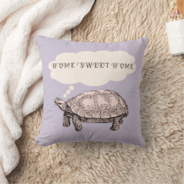 Schildpad / Schildpad Grappig Sierkussen (Paarse)