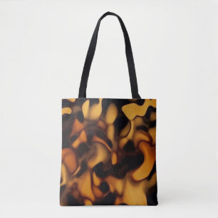 Schildpad Schildpatroon Amber Bruin Tote Bag
