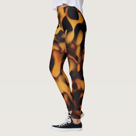 Schildpad Schilpatroon Amber Bruin Leggings (Links)