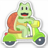 Schildpad Scooter Sticker (Voorkant)