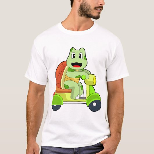 Schildpad Scooter T-shirt (Voorkant)