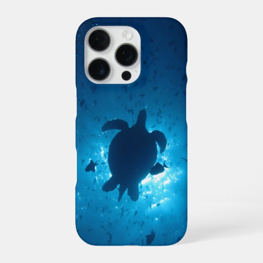 Schildpad silhouet Iphone Case Hoesje (Achterkant)