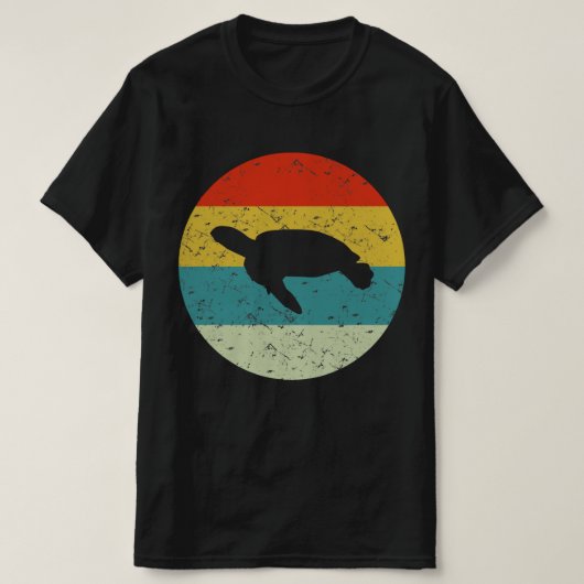 schildpad  silhouette 70s t-shirt (Design voorkant)