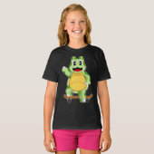 Schildpad Skateboard T-shirt (Voorkant volledig)